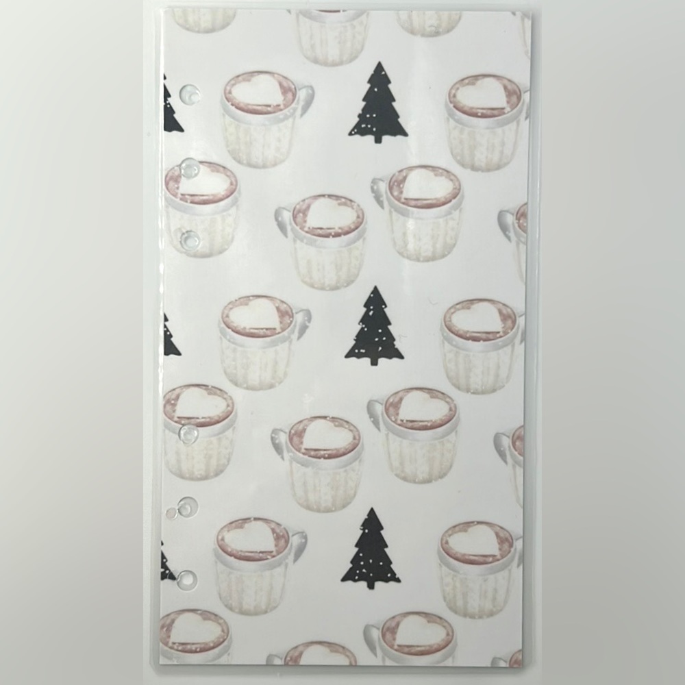 Personal Size - Agenda Planner Divider Dashboard (hot chocolate evergreen trees)